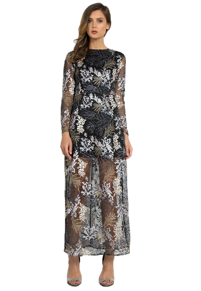 Embroidery Illusion Dress