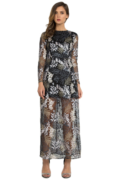 Embroidery Illusion Dress