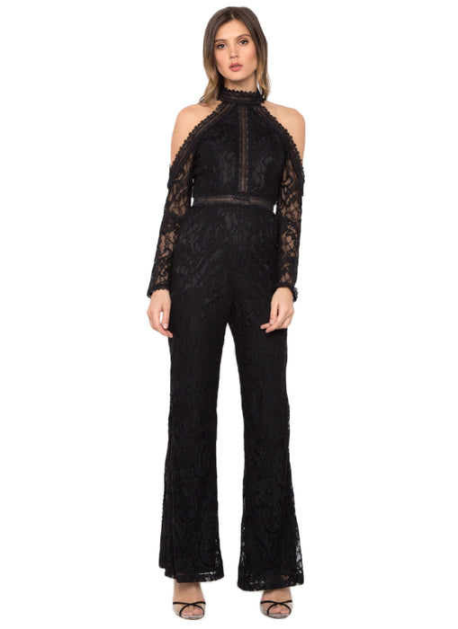 Cold Shoulder Lace Jumpsuit