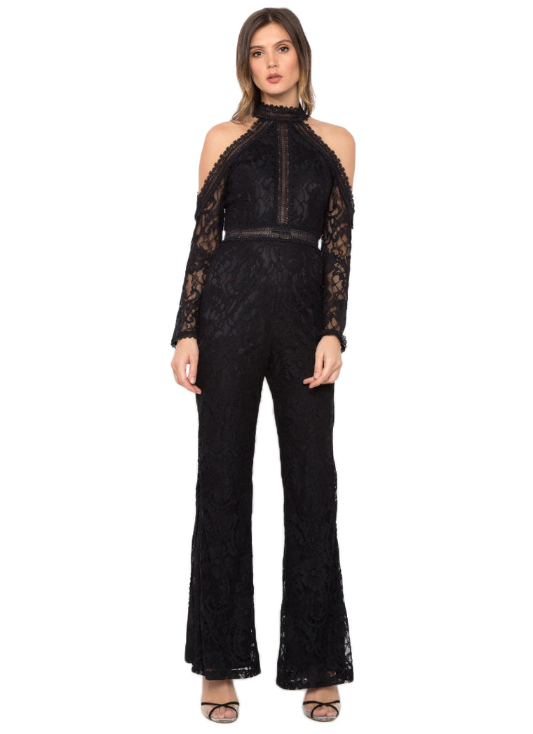 Cold Shoulder Lace Jumpsuit
