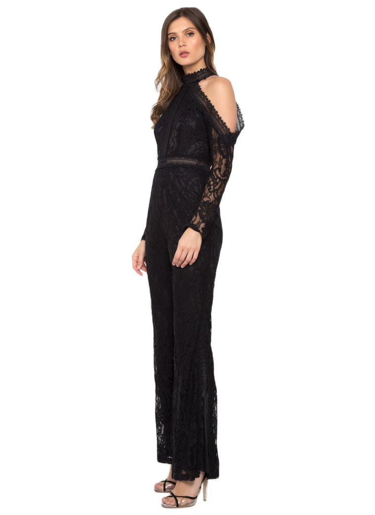 Cold Shoulder Lace Jumpsuit