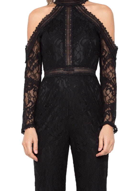 Cold Shoulder Lace Jumpsuit