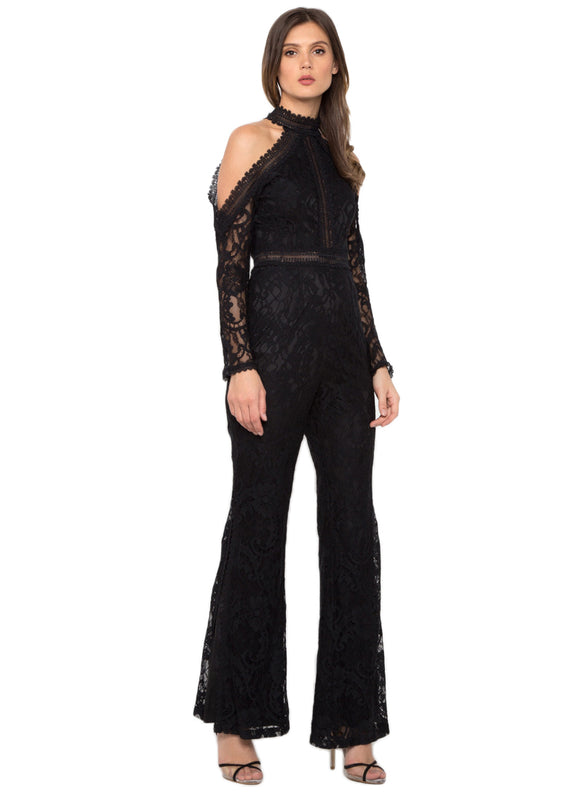 Cold Shoulder Lace Jumpsuit