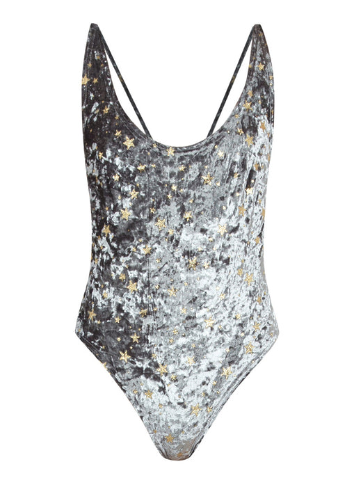 Silver Velvet Stella Bodysuit