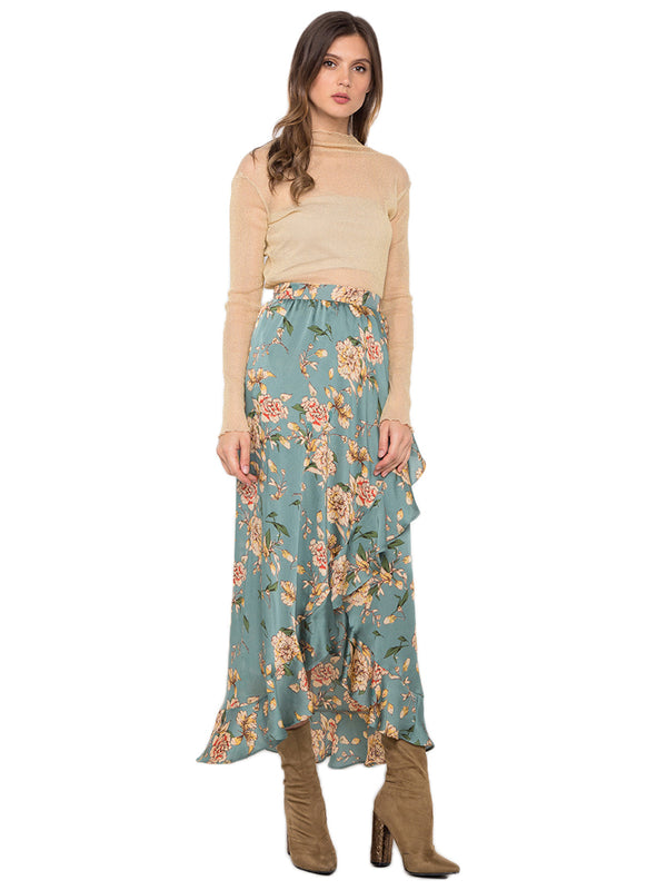 Versailles Floral Overlap Skirt