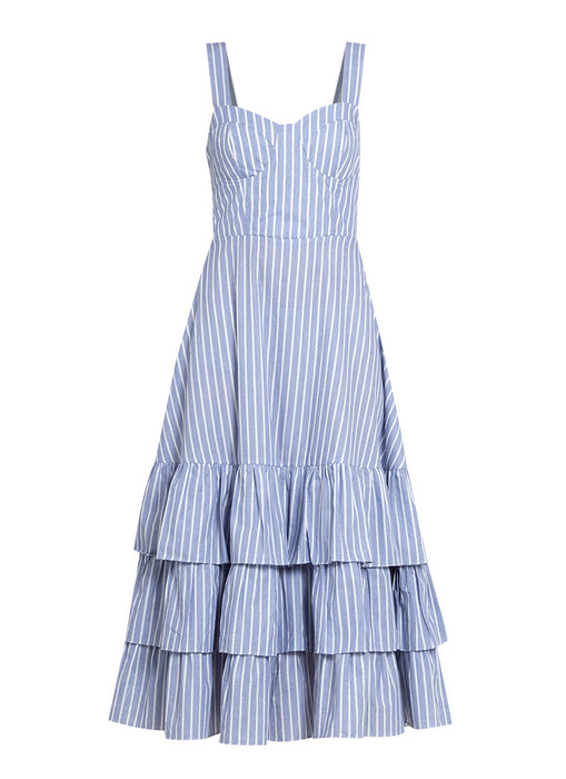 Hamptons Tiered Summer Dress (Powder Blue)