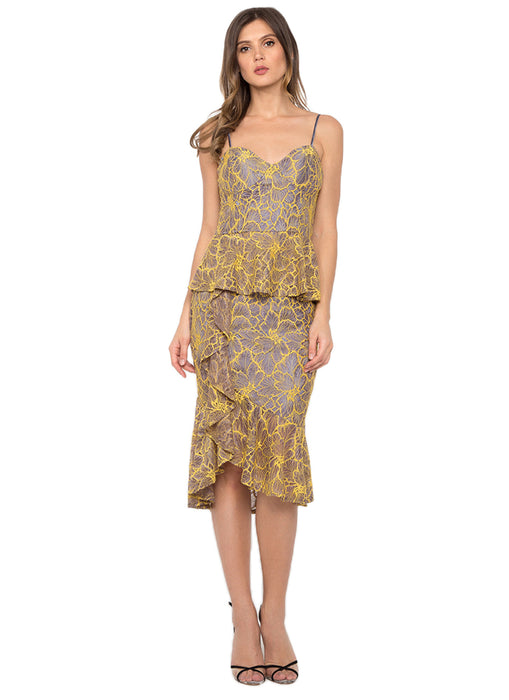 Yellow Lily Lace Dress