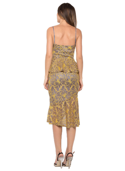 Yellow Lily Lace Dress