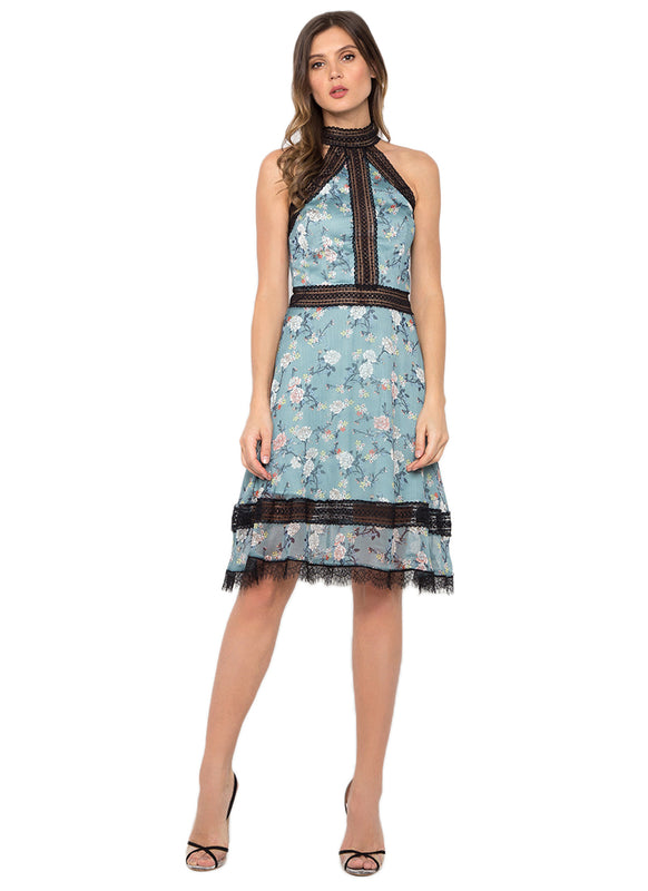 Sky Blue Bouquet Dress