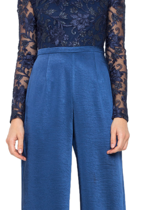 Yale Blue Lace Jumpsuit