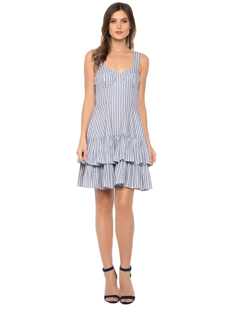 Hamptons Mid Length Summer Dress (Heather Gray)