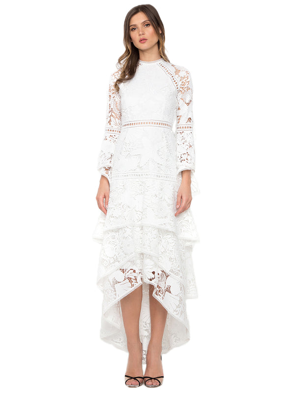 White Flounce Missy Dress
