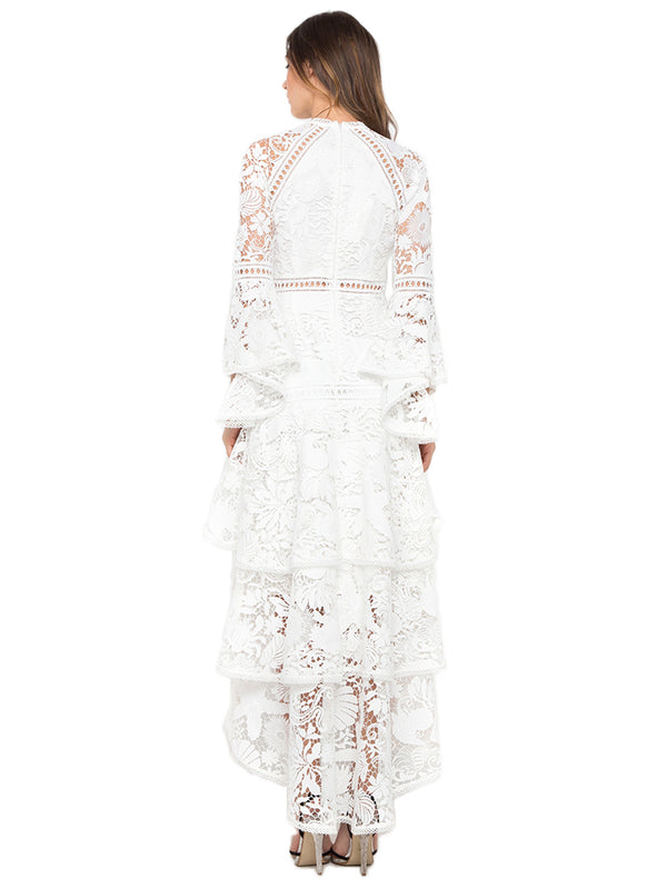 White Flounce Missy Dress
