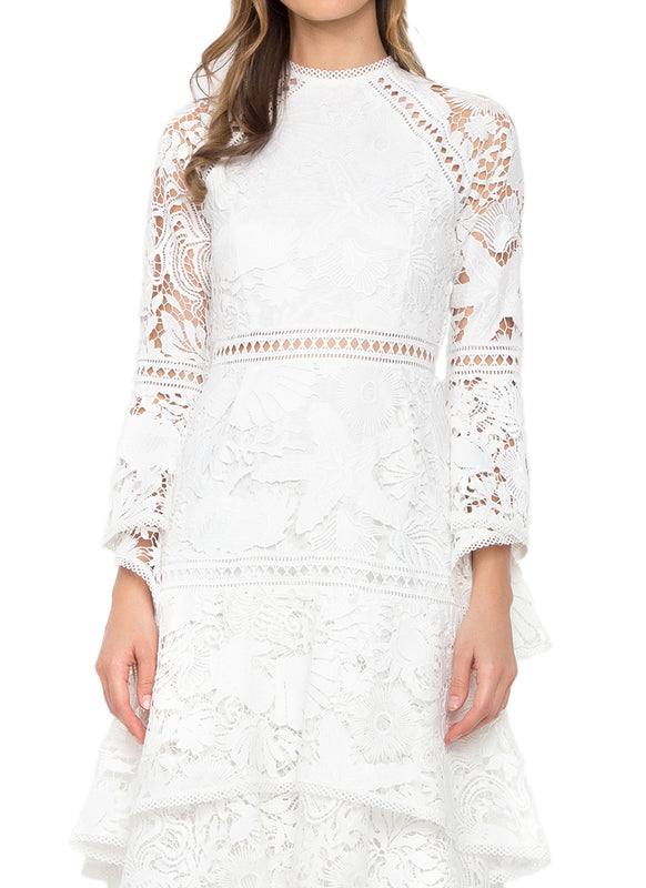 White Flounce Missy Dress