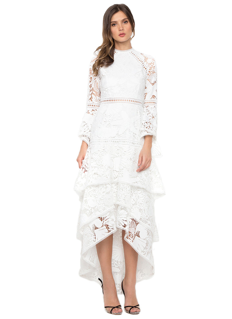 White Flounce Missy Dress