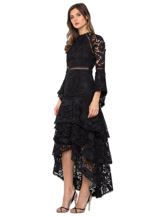 Black Flounce Missy Dress