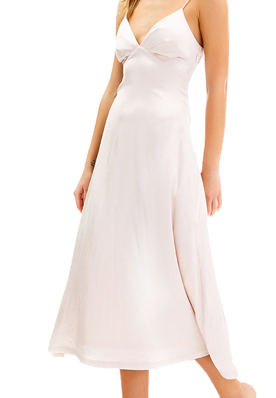 Zoey Sleeveless Long Dress closeup